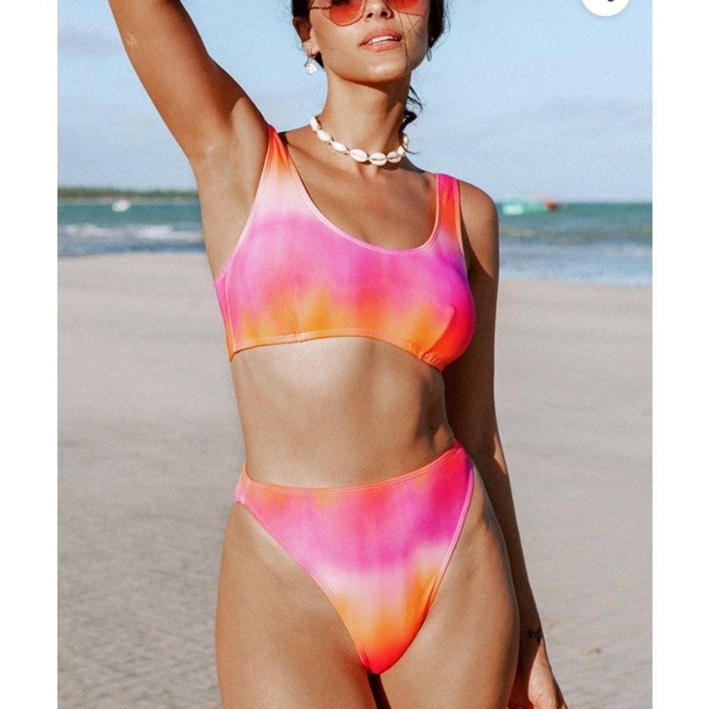 Pink and Orange Ombré Bikini